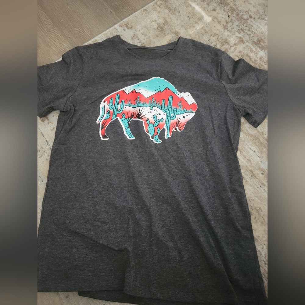 Shein western Buffalo t-shirt
